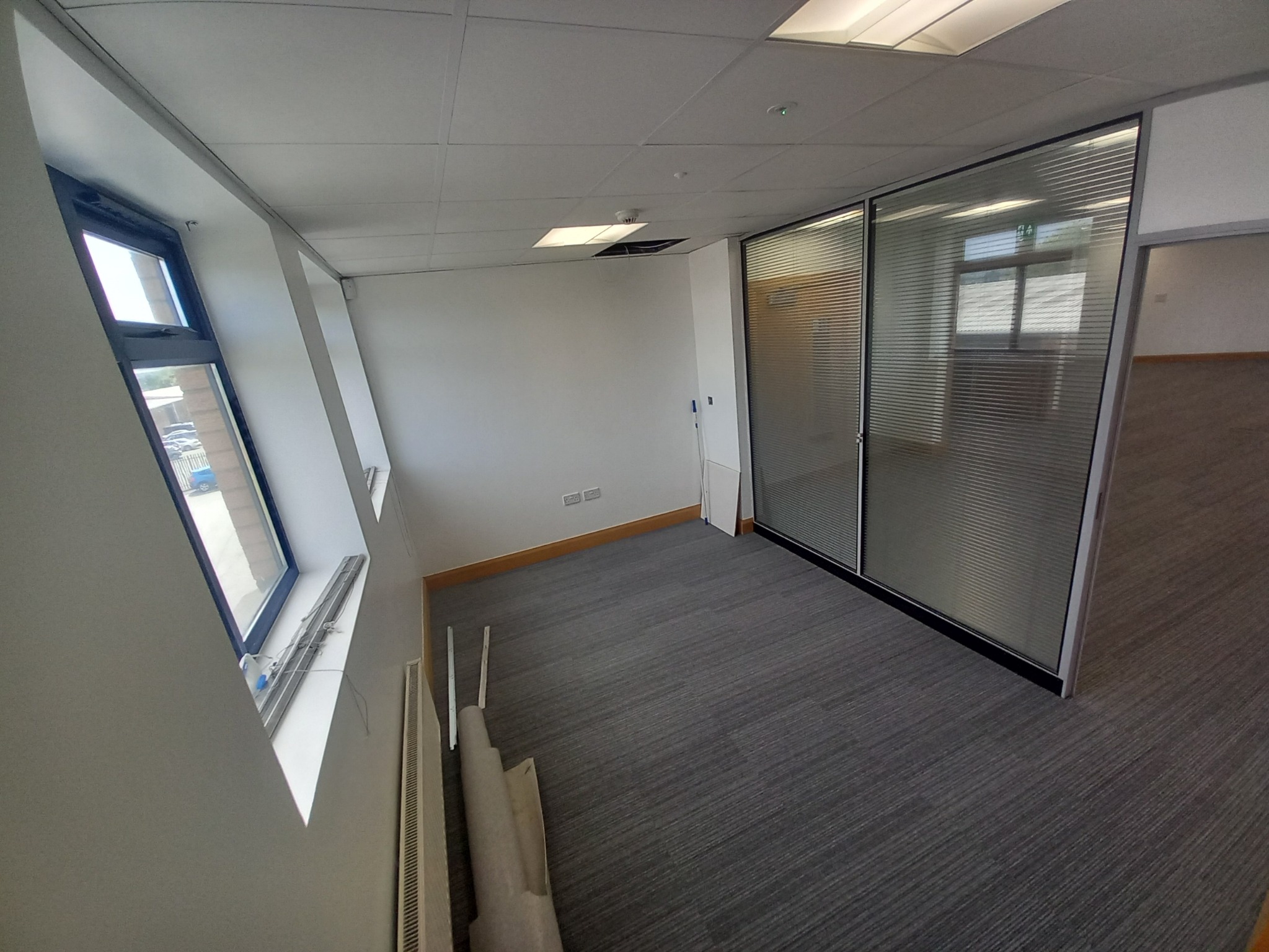 Private office with glazed partition in Suite 6